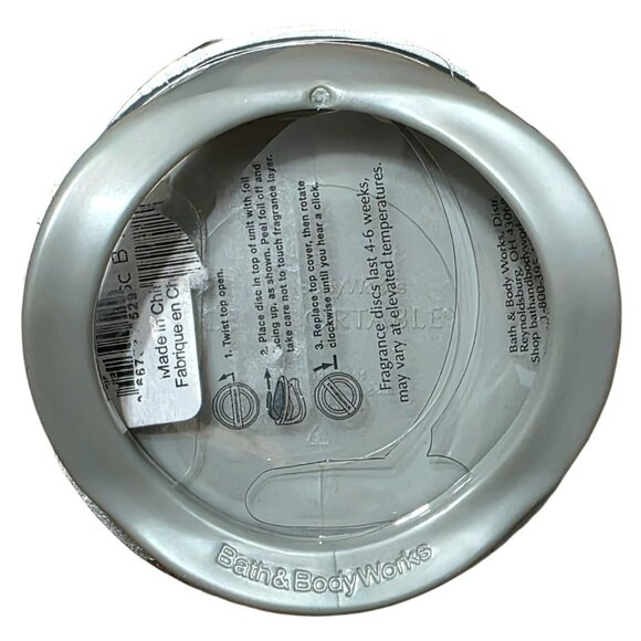 New Bath & Body Scentportable Car Air Freshener Visor Clip Zebra Glitter Silver - Picture 2 of 4